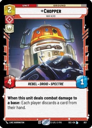 Chopper - War Hero (Foil) (657) - Secrets of Power Foil