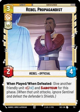 Rebel Propagandist (Foil) (712) - Secrets of Power Foil