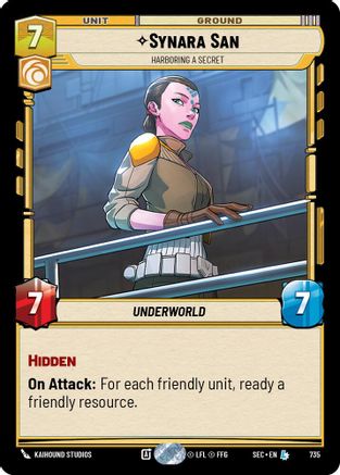 Synara San - Harboring a Secret (Foil) (735) - Secrets of Power Foil