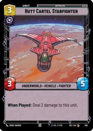 Hutt Cartel Starfighter (Foil) (750) - Secrets of Power Foil