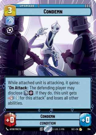 Condemn (Hyperspace Foil) (794) - Secrets of Power Foil
