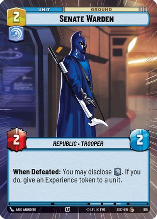 Senate Warden (Hyperspace Foil) (815) - Secrets of Power Foil