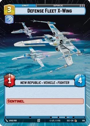 Defense Fleet X-Wing (Hyperspace Foil) (816) - Secrets of Power Foil