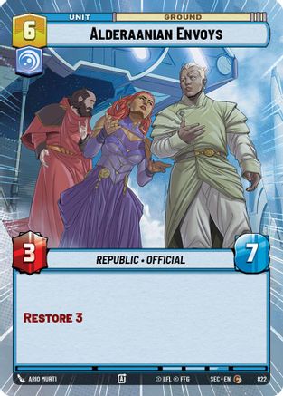 Alderaanian Envoys (Hyperspace Foil) (822) - Secrets of Power Foil
