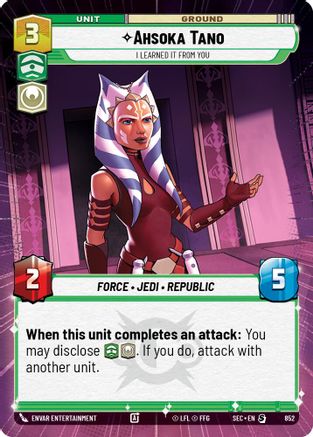 Ahsoka Tano - I Learned It from You (Hyperspace Foil) (852) - Secrets of Power Foil