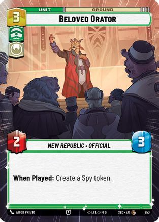 Beloved Orator (Hyperspace Foil) (853) - Secrets of Power Foil