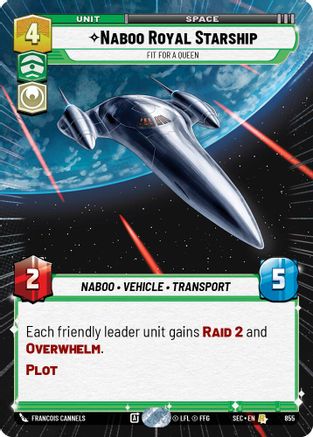Naboo Royal Starship - Fit For A Queen (Hyperspace Foil) (855) - Secrets of Power Foil