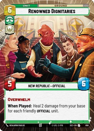 Renowned Dignitaries (Hyperspace Foil) (858) - Secrets of Power Foil