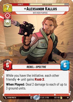 Alexsandr Kallus - With New Purpose (Hyperspace Foil) (911) - Secrets of Power Foil