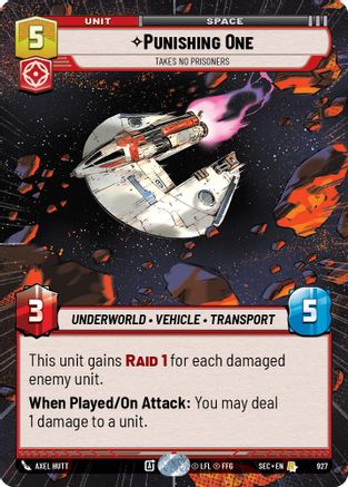 Punishing One - Takes No Prisoners (Hyperspace Foil) (927) - Secrets of Power Foil