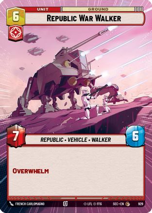 Republic War Walker (Hyperspace Foil) (929) - Secrets of Power Foil