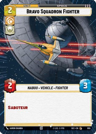 Bravo Squadron Fighter (Hyperspace Foil) (955) - Secrets of Power Foil