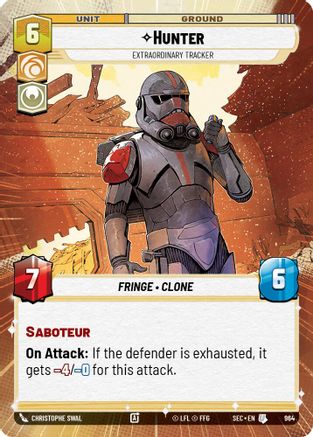 Hunter - Extraordinary Tracker (Hyperspace Foil) (964) - Secrets of Power Foil