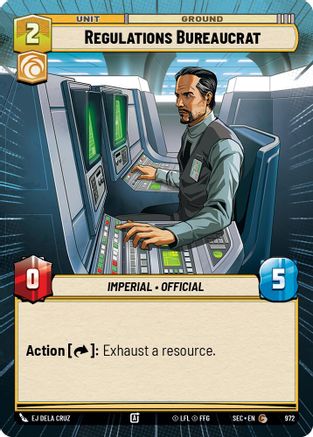 Regulations Bureaucrat (Hyperspace Foil) (972) - Secrets of Power Foil
