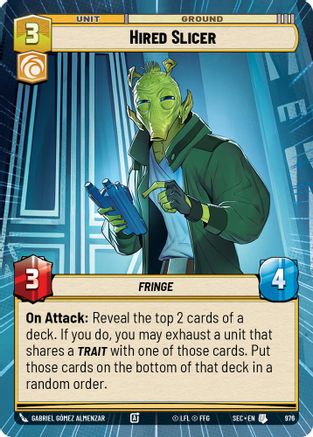 Hired Slicer (Hyperspace Foil) (976) - Secrets of Power Foil