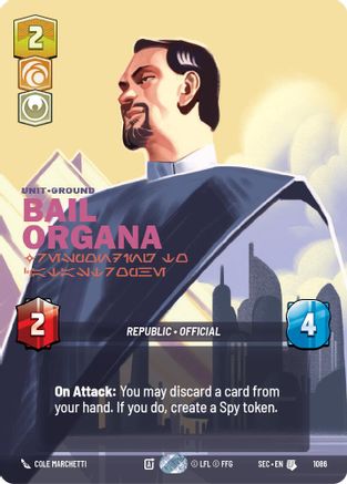 Bail Organa - Responding to Catastrophe (Prestige Foil) (1086) - Secrets of Power Foil