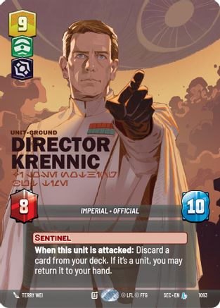 Director Krennic - I Lose Nothing But Time (Prestige Foil) (1093) - Secrets of Power Foil