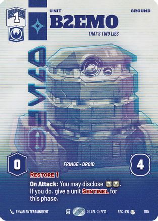 B2EMO - That's Two Lies (Prestige Foil) (1110) - Secrets of Power Foil