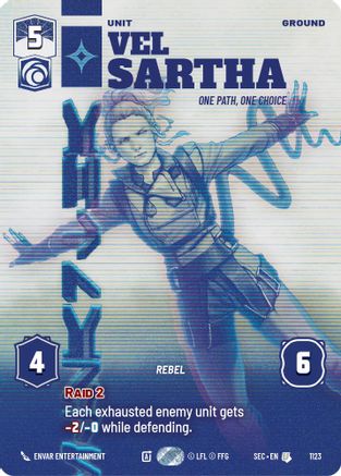 Vel Sartha - One Path, One Choice (Prestige Foil) (1123) - Secrets of Power Foil