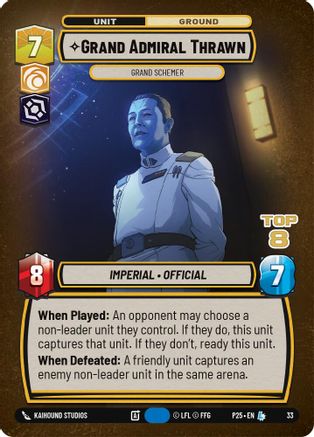 Grand Admiral Thrawn - Grand Schemer (Top 8) (33) - Organized Play Promos