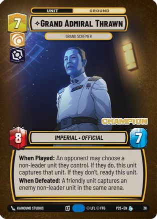 Grand Admiral Thrawn - Grand Schemer (Champion) (36) - Secrets of Power  Weekly Play Promos Foil