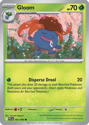 Gloom (002/094) - Reverse Holofoil ME02 Phantasmal Flames - Common