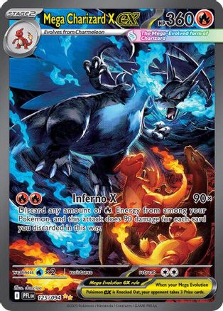 Mega Charizard X ex (125/094) - Holofoil ME02 Phantasmal Flames - Special Illustration Rare