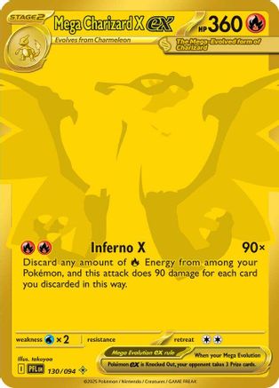 Mega Charizard X ex (130/094) - Holofoil ME02 Phantasmal Flames - Mega Hyper Rare