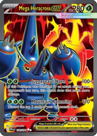 Mega Heracross ex (108/094) - Holofoil ME02 Phantasmal Flames - Ultra Rare
