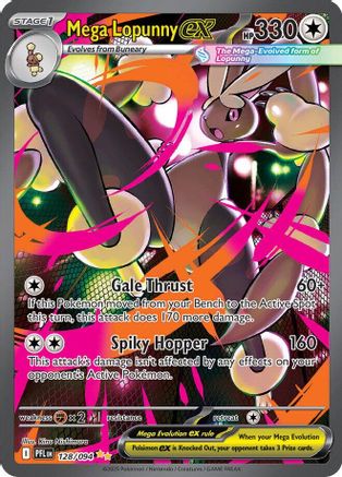Mega Lopunny ex (128/094) - Holofoil ME02 Phantasmal Flames - Special Illustration Rare