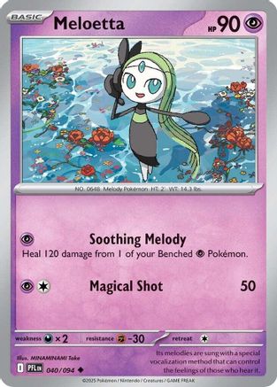 Meloetta (040/094) - Reverse Holofoil ME02 Phantasmal Flames - Uncommon
