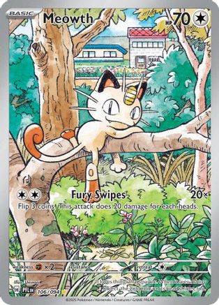 Meowth (106/094) - Holofoil ME02 Phantasmal Flames - Illustration Rare