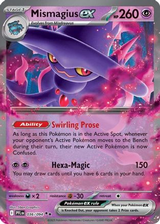 Mismagius ex (036/094) - Holofoil ME02 Phantasmal Flames - Double Rare