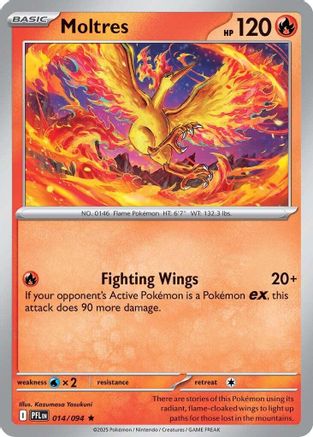 Moltres (014/094) - Reverse Holofoil ME02 Phantasmal Flames - Holo Rare