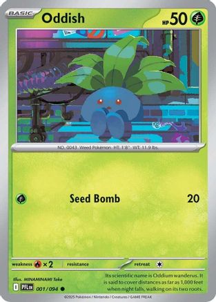 Oddish (001/094) - Reverse Holofoil ME02 Phantasmal Flames - Common