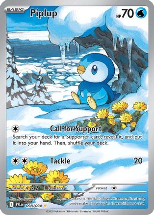 Piplup (098/094) - Holofoil ME02 Phantasmal Flames - Illustration Rare