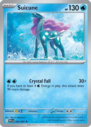 Suicune (026/094) - Holofoil ME02 Phantasmal Flames - Rare
