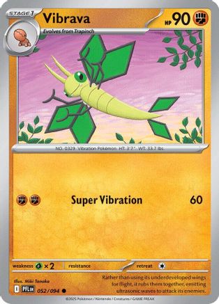 Vibrava (052/094) - Reverse Holofoil ME02 Phantasmal Flames - Common