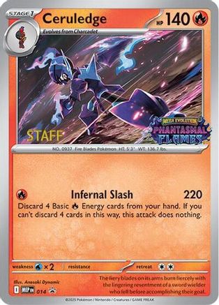 Ceruledge (Prerelease) [Staff] (014 - Holofoil ME Mega Evolution Promo - Promo
