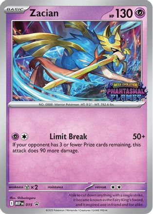 Zacian (Prerelease) (015 - Holofoil ME Mega Evolution Promo - Promo