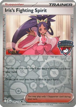 Iris's Fighting Spirit (Regional Championships) [Staff] (149 - Reverse Holofoil League & Championship Cards - Uncommon