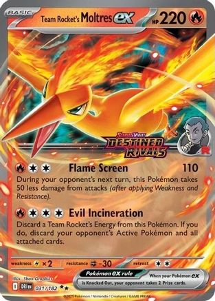Team Rocket's Moltres ex (031/182) - Holofoil Miscellaneous Cards & Products - Double Rare
