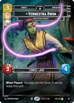 Vernestra Rwoh - Precocious Knight (60) (60) - Sector and Regional Promos Season 1 Foil