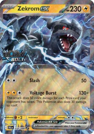 Zekrom ex (Black Bolt Stamped) (034 - Holofoil Miscellaneous Cards & Products - Double Rare