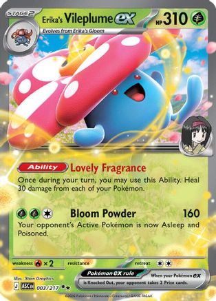 Erika's Vileplume ex (003) - Holofoil ME Ascended Heroes - Double Rare
