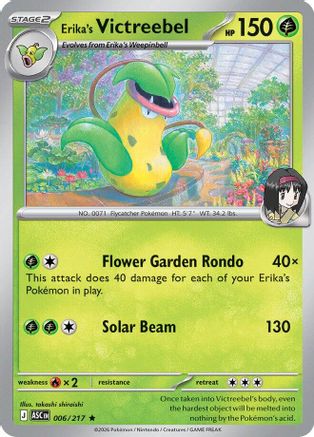 Erika's Victreebel (006) - Reverse Holofoil ME Ascended Heroes - Rare