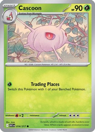 Cascoon (014) - Reverse Holofoil ME Ascended Heroes - Common