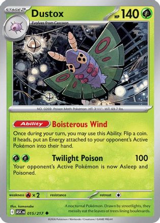 Dustox (015/217) - Reverse Holofoil ME Ascended Heroes - Uncommon