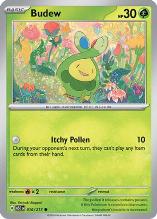 Budew (016/217) - Reverse Holofoil ME Ascended Heroes - Common