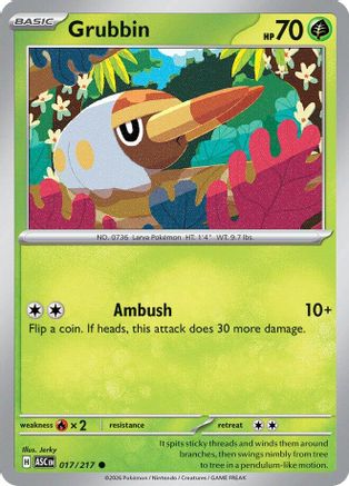 Grubbin (017) - Reverse Holofoil ME Ascended Heroes - Common